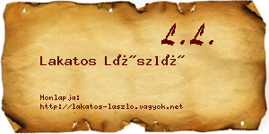 Lakatos László névjegykártya