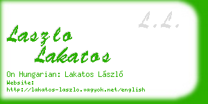 laszlo lakatos business card