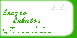 laszlo lakatos business card